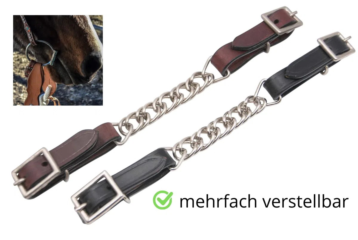 Amesbichler - Sottogola con passanti in pelle per bacchetta, equitazione western