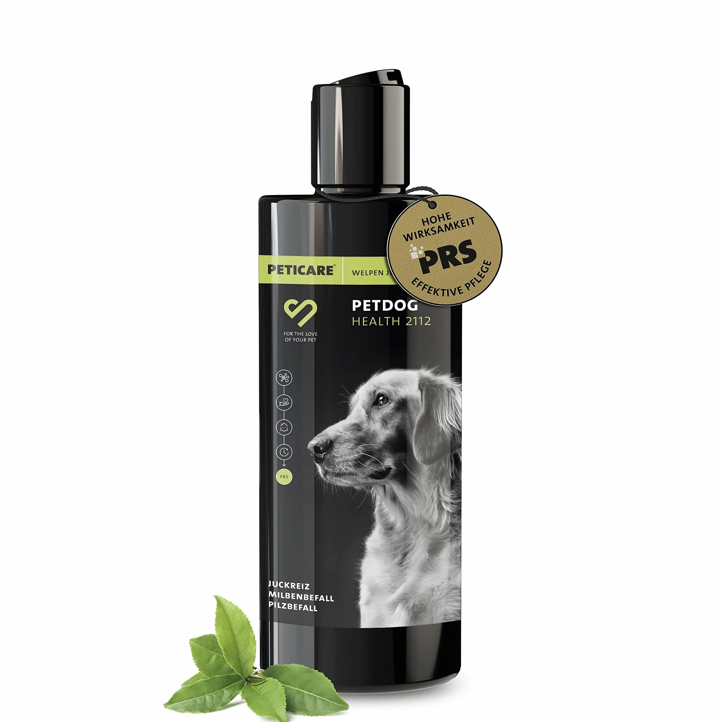 Peticare Shampoo Cuccioli Prurito e Acari – Scudo Cura Immediata per Parassiti – Senza Insetticidi – con Proteine della Seta – Shampoo Lenitivo