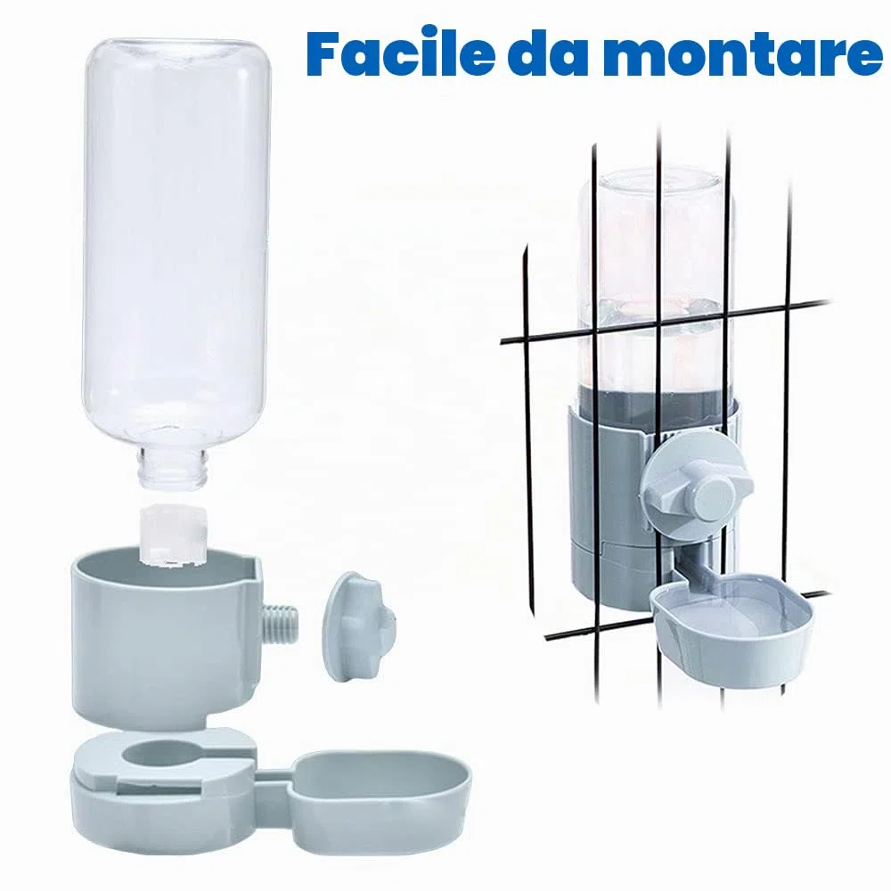 Dispenser per acqua per conigli senza perdite da 17 once, ciotola per acqua senza gocciolio per cavie, criceti, cincillà, furetti e piccoli animali