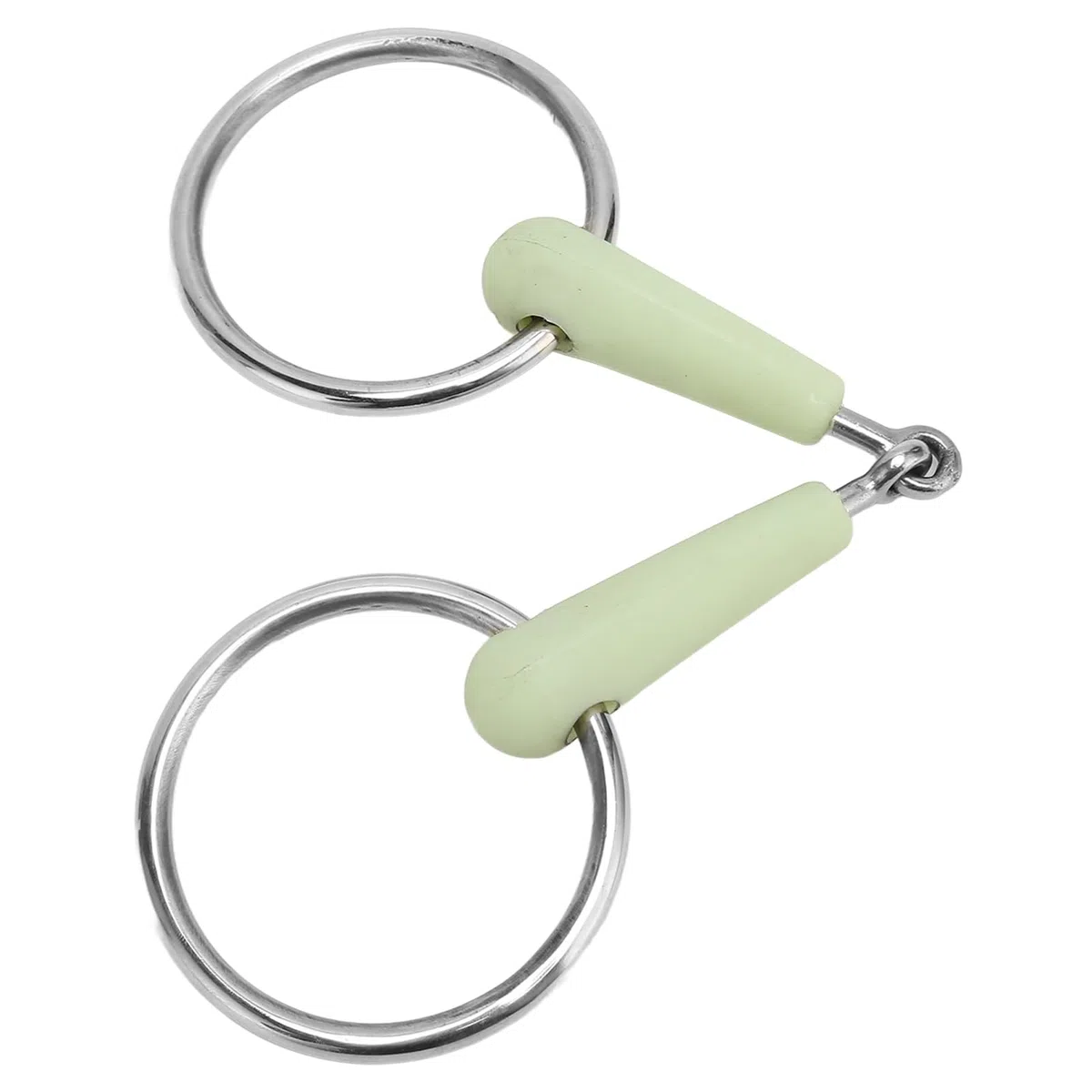 EBTOOLS Bit di Snaffle per Cavallo con Involucro di Gomma e Sapore, in Acciaio Inossidabile Sciolto per l'allenamento e la Guida
