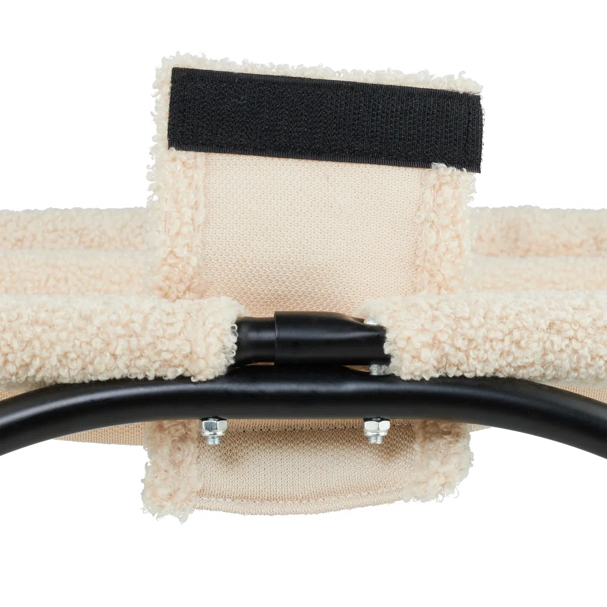 Relaxdays Letto Amaca per Gatti, Cani Piccoli, Cuccia Rialzata Animali Domestici, Lettino Cuscino 25x45x42cm, Beige Nero