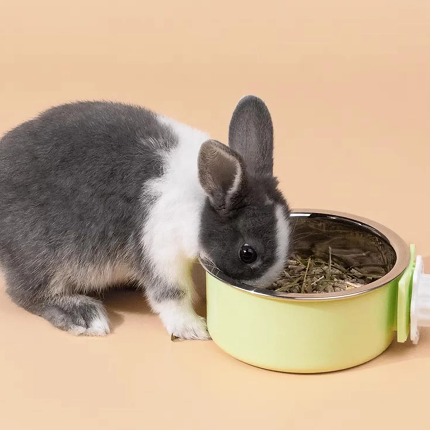 2 Pezzi Ciotole da Appendere per Animali Domestici Rimovibile Acciaio Inox Ciotola per Cani Gatti Coniglio Appendere Ciotole per Gabbia Ciotola per Acqua per Criceto Piccoli Animali