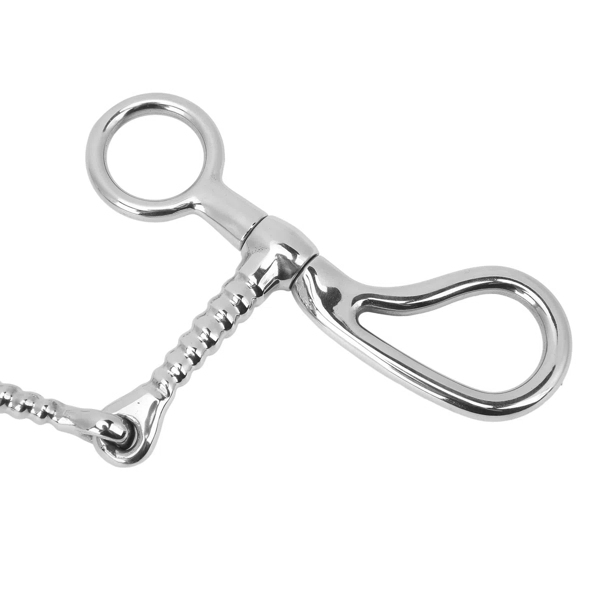 Boccone per Cavalli da 125 mm, boccone da Snaffle in Acciaio Inox da 4,9 Pollici per Briglia da Cavallo, boccone per Cavalli ad Anello O di Spessore per l'addestramento equestre