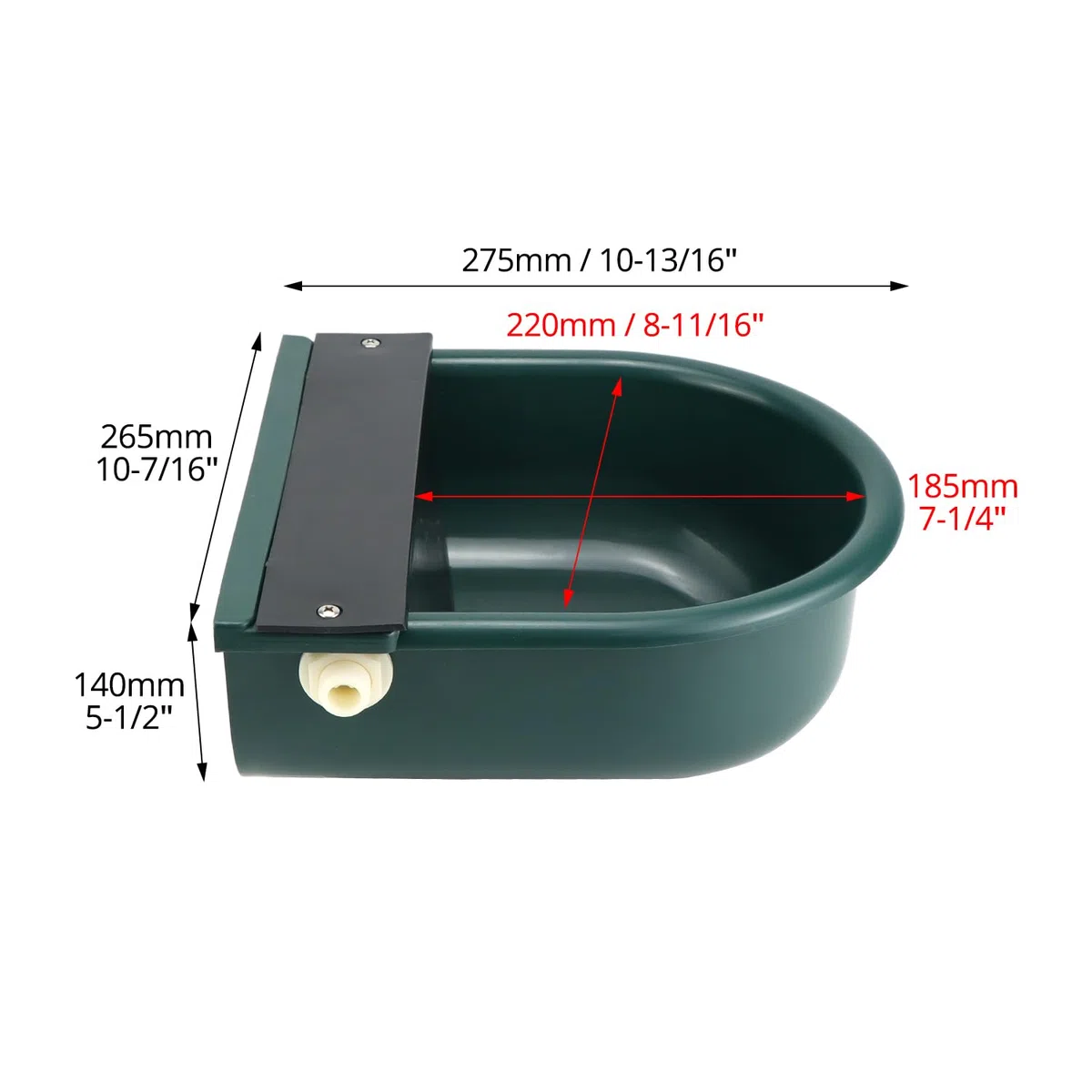 QWORK® 1 pezzo abbeveratoio in plastica, abbeveratoio automatico, ideale per bovini, cavalli, suini