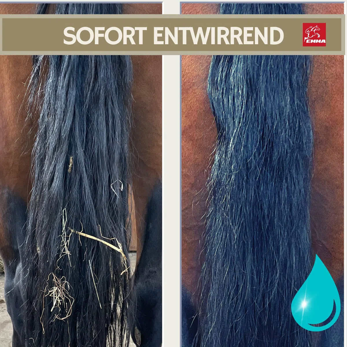 Spray per la criniera del cavallo I Spray glitterato per il manto e il pelo lungo I Grasso per zoccoli glitterato Set per la cura del cavallo 3 pezzi Spray per la coda con glitter rosa 500ml 2*250ml