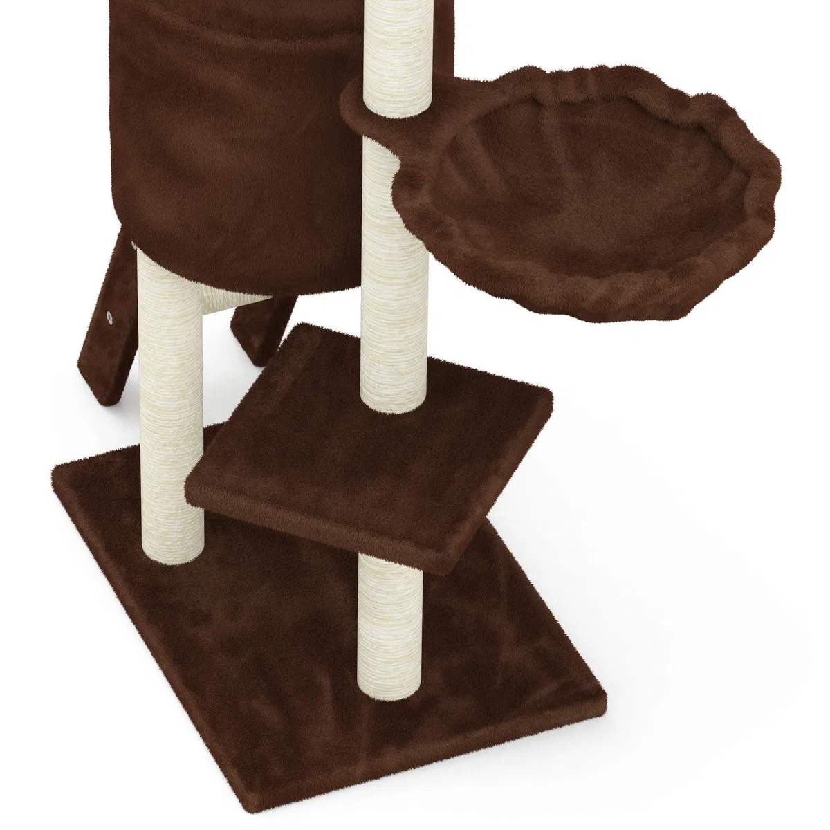 Beltom® TIRAGRAFFI per Gatti 140 CM Gioco Parco Giochi Cuccia Gatto GRAFFIATOIO SISAL Albero Tira Graffi Palestra - Marrone