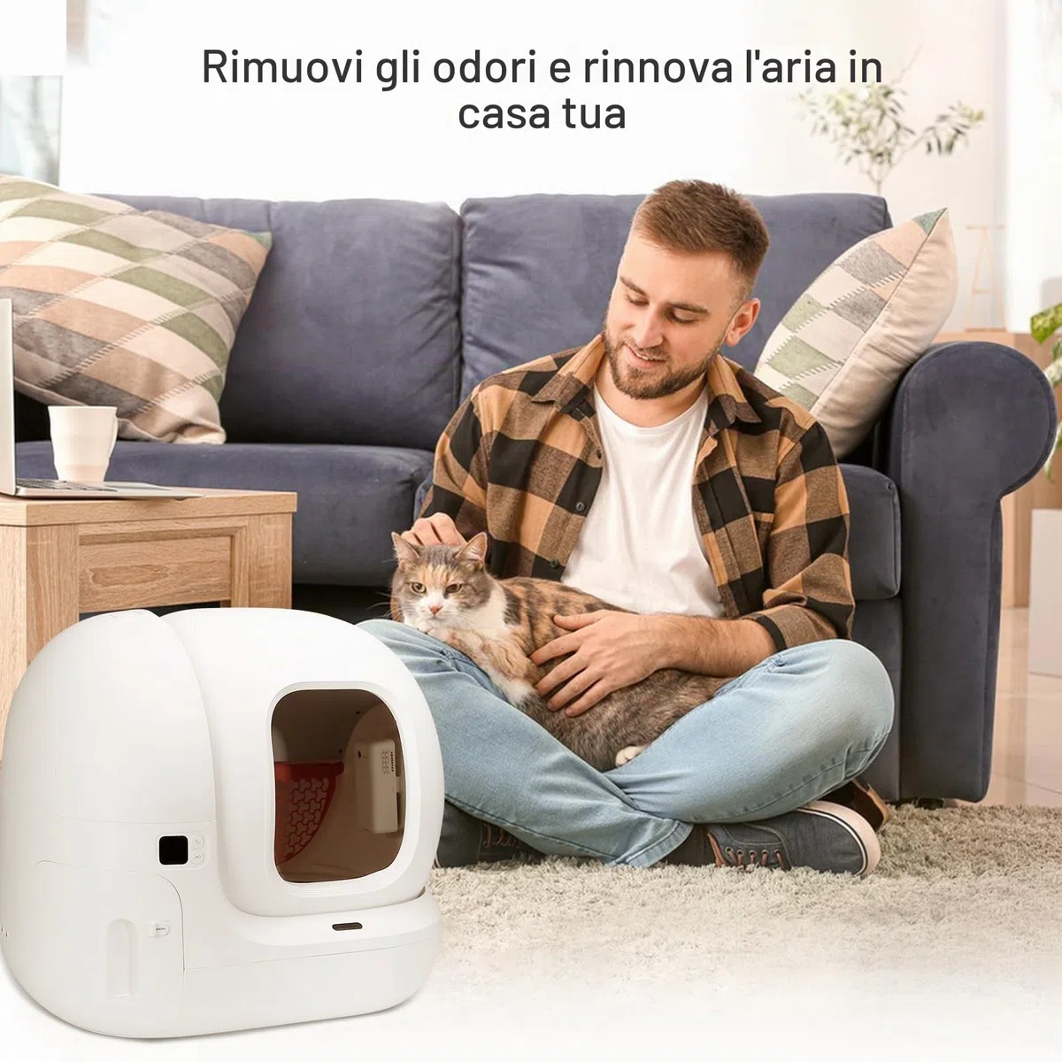 Deodorante N50 per Lettiera Autopulente Pura Max/PURA MAX 2 Rimuove Gli Odori Della Lettiera Del Gatto, Rimuove gli Odori di Urina e Feci Del Gatto (6 pezzi)