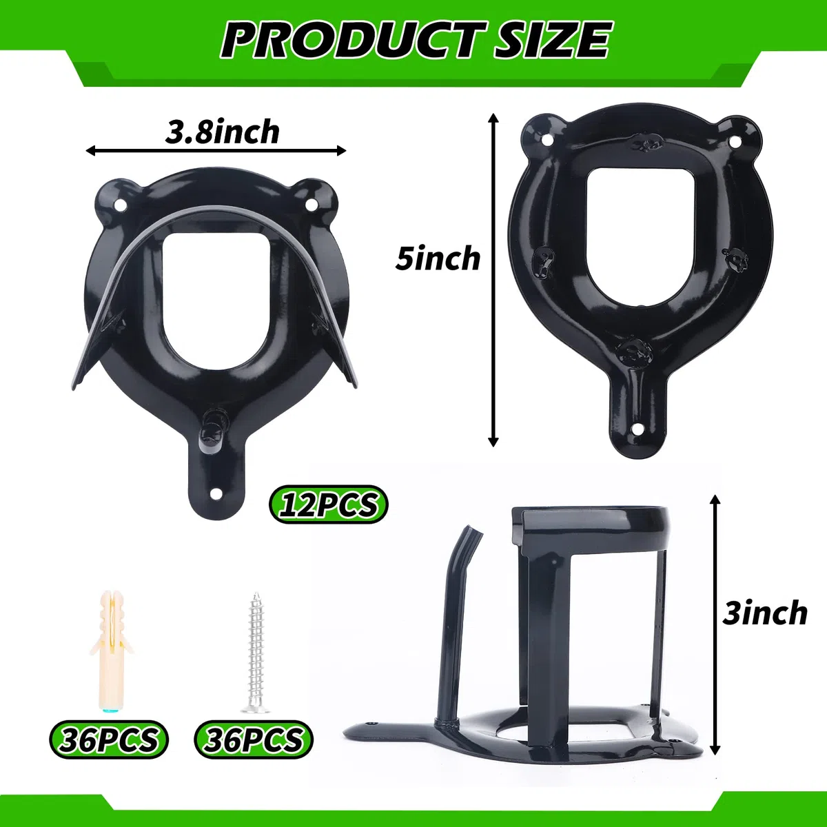 6 Pezzi Ganci Briglie per Cavalli, Ganci per Briglie, Staffa per Briglie in Metallo, Montaggio a Parete, Supporto per Briglie con Tubi e Viti per Briglie Accessori