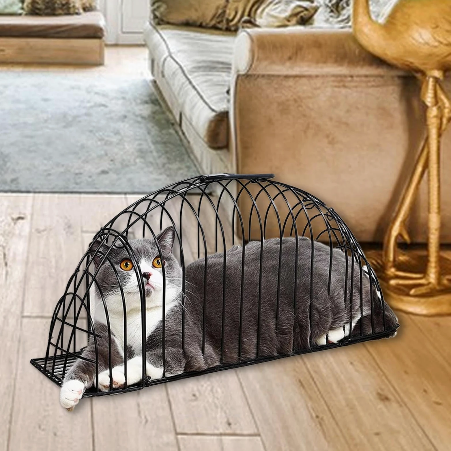 Gabbia da bagno per gatti – Gabbia per gatti che soffia | Gabbia portatile per gatti | Facile strumento per il bagno del gatto | Gabbia per lavare i gatti | Stabile gabbia per il bagno per gatti e per