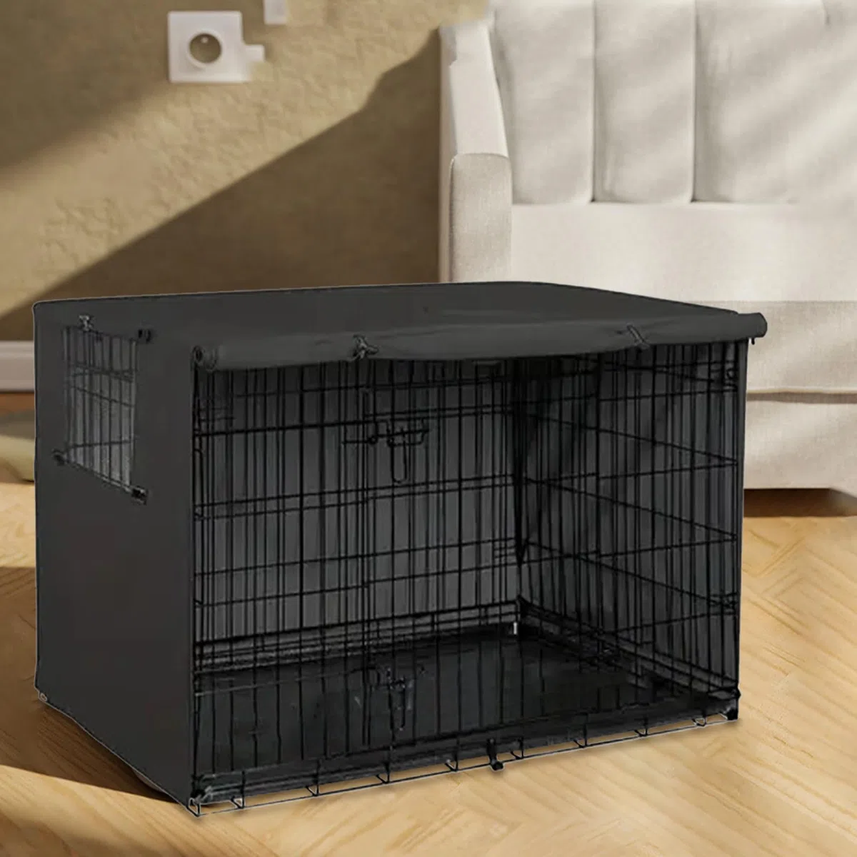 Oxford - Copertura per cuccia per cani – Protezione impermeabile per gabbia per animali domestici, antivento | accessorio per recinzione per animali da interno ed esterno, resistente alle intemperie