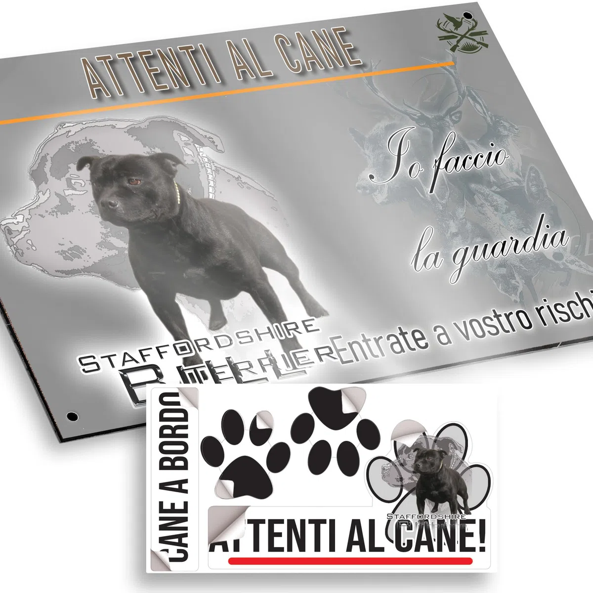 Attenti al cane Staffordshire bull terrier