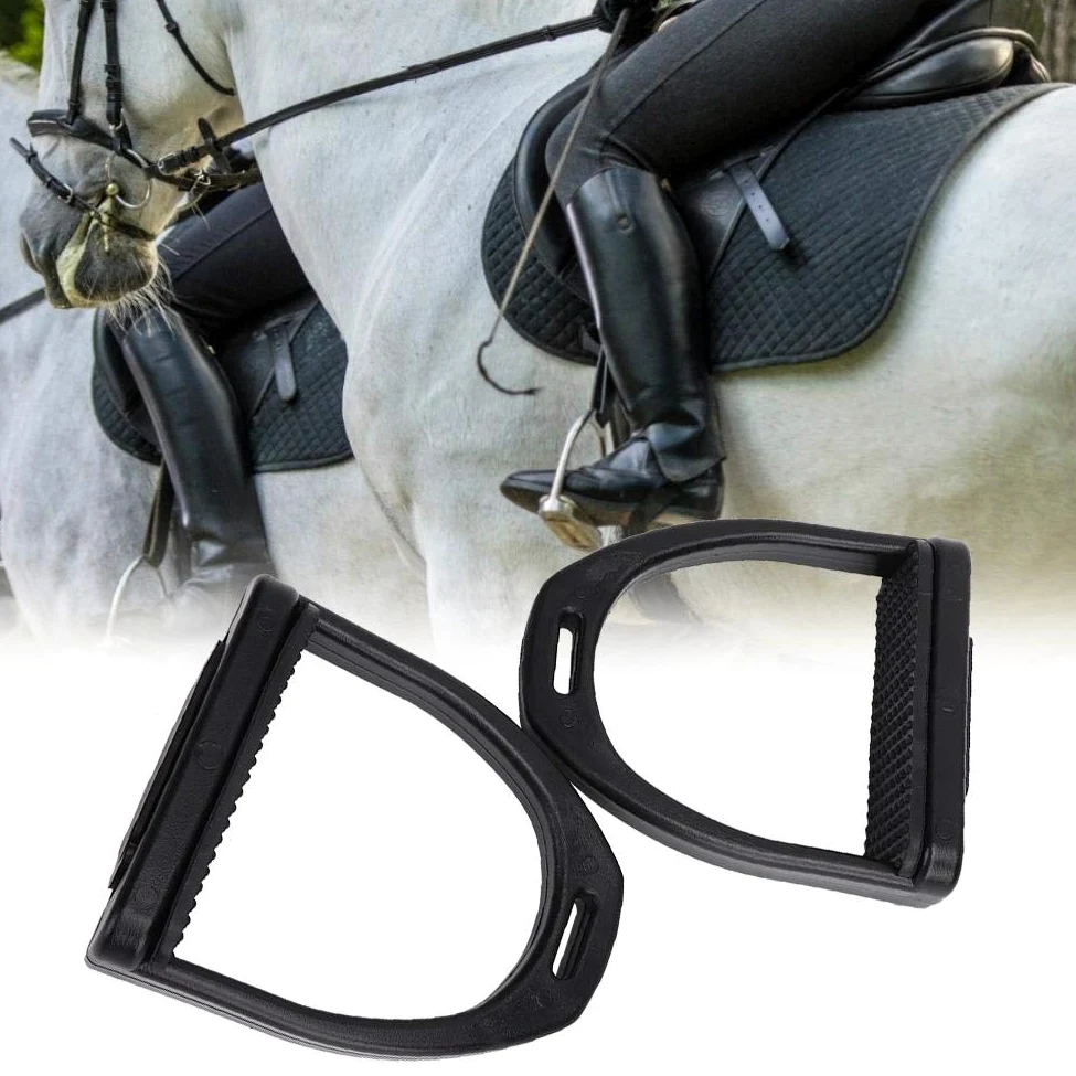 Staffe per Cavalli 2 Pezzi, staffe in plastica ad Alta Resistenza Staffe per Equitazione Antiscivolo Staffe per Equitazione Antiscivolo per Sella(L)