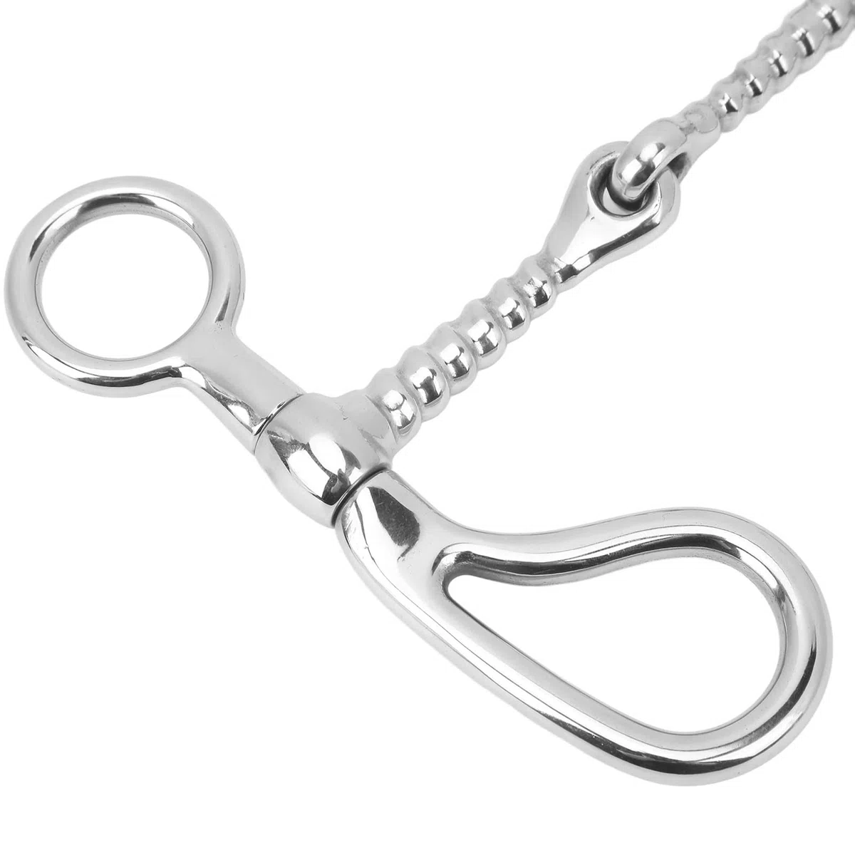 Boccone per Cavalli da 125 mm, boccone da Snaffle in Acciaio Inox da 4,9 Pollici per Briglia da Cavallo, boccone per Cavalli ad Anello O di Spessore per l'addestramento equestre