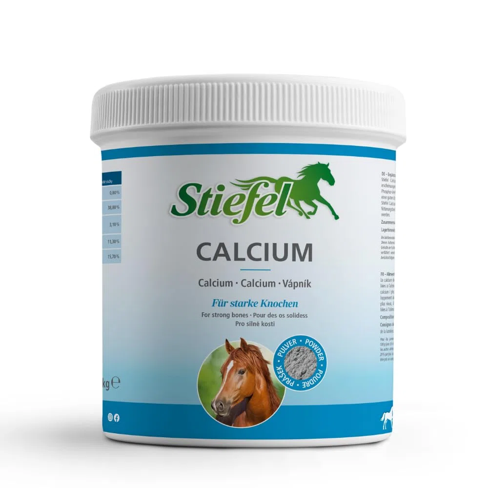 Stiefel Calcio per cavalli, additivo per mangimi di alta qualità, può sostenere ossa sane e la crescita, ideale per puledri e cavalli giovani, composizione di calcio, vitamina D3, vitamina K3 e