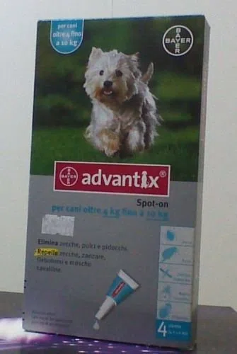 ADVANTIX BAYER SPOT-ON CANI 4 KG fino a 10 kg ANTIPARASSITARIO ZECCHE PULCI