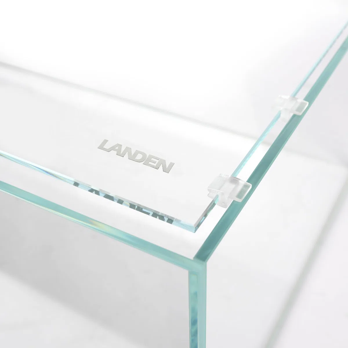 LANDEN Coperchio per acquario in vetro trasparente spesso 4 mm, include 4 clip per un posizionamento sicuro, 342 x 168 mm, adattato a NA362226