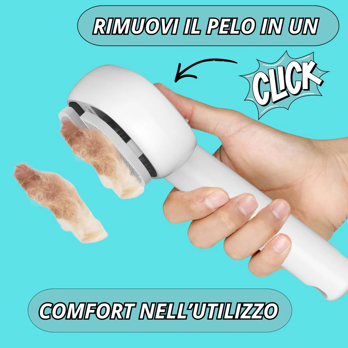 Spazzola a Vapore per Cani e Gatti,3-in-1 Luce UV Igienizzante, Setole Arrotondate, Rimozione Pelo Morto e Nodi, Batteria 500mAh Ricaricabile USB, Kit Toelettatura Professionale, Bianco