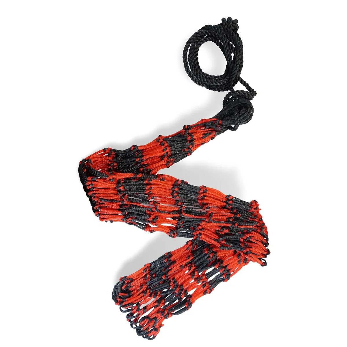 Rete da fieno extra grande per cavalli, 5 x 5 cm, maglie adatte alle specie, migliore digestione, sacco da viaggio, per pony, cavalli giovani, capre (2 nero-rosso)
