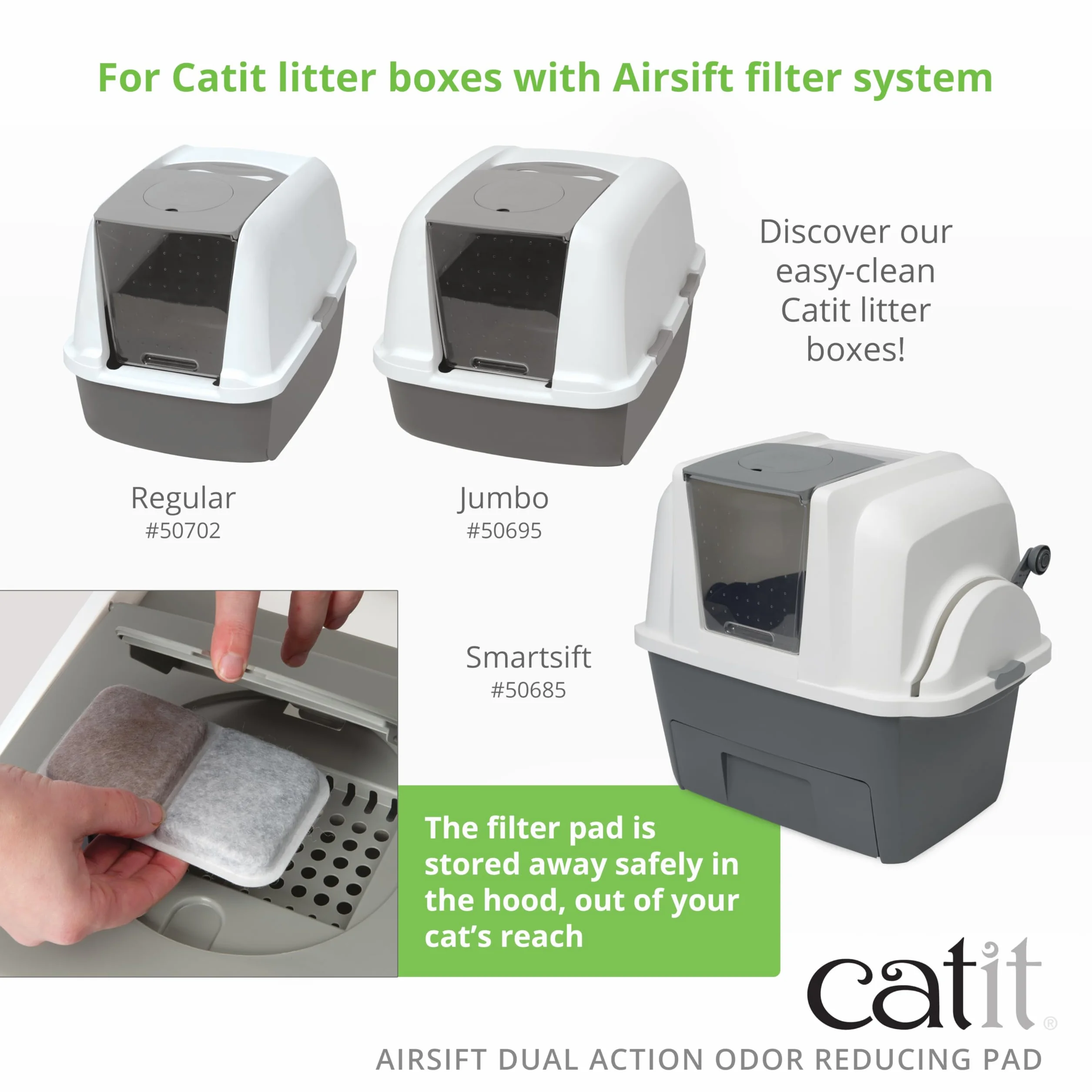 Catit AiRSiFT - Confezione da 6 pastiglie antiodore per lettiera