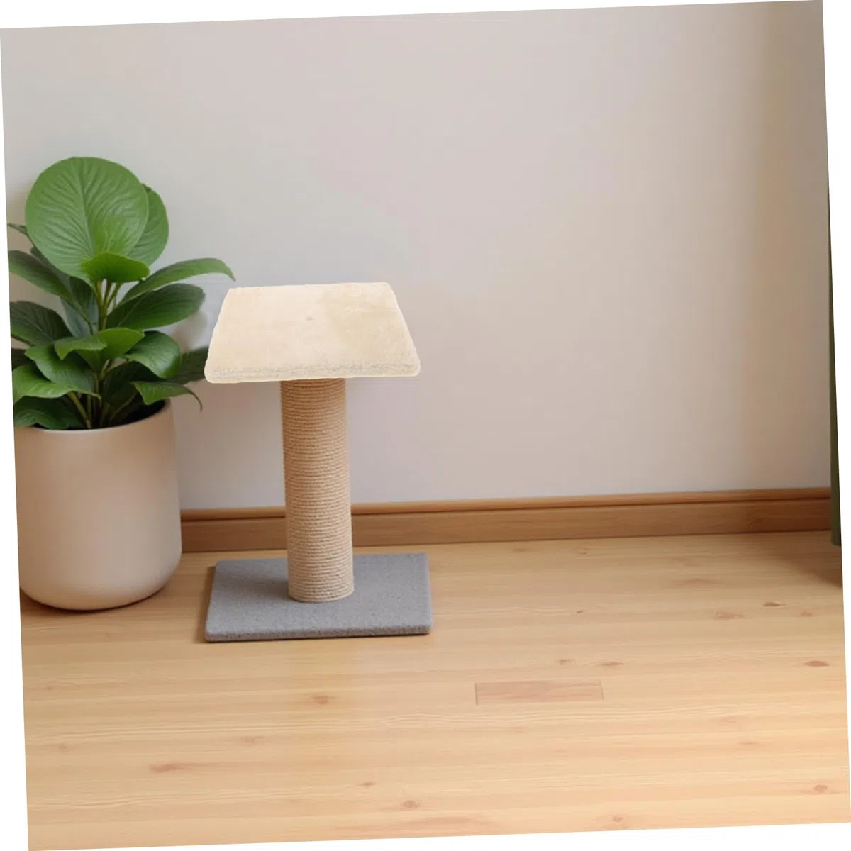 Base di Ricambio per Tiragraffi Gatto M8/m10 in Peluche e Truciolato Beige Finitura Morbida e Supporto Duraturo per Progetti Fai da Te di Albero Tiragraffi in Soggiorno