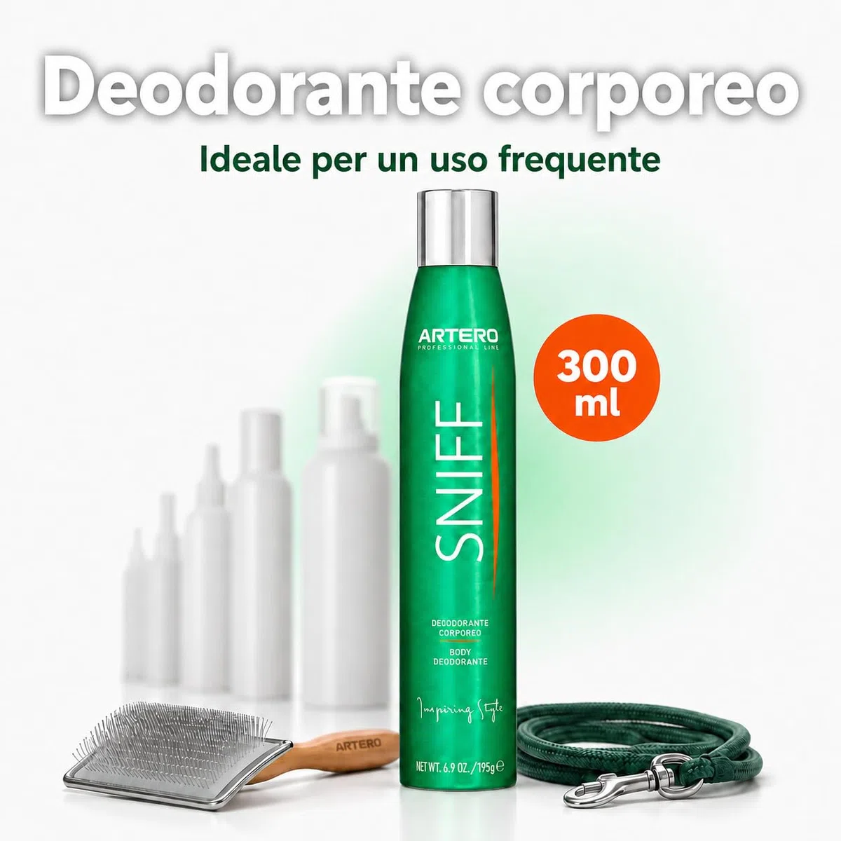ARTERO Sniff Deodorante per Cani 300ml - Elimina i Cattivi Odori Istantaneamente, Spray Corpo a Lunga Durata, Adatto a Cuccioli e Adulti, Vegano Senza Parabeni