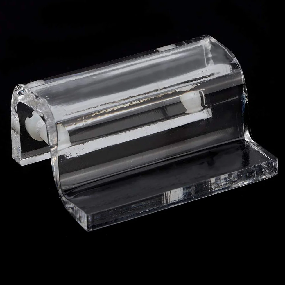 Copertura in vetro per acquario, 4 pezzi, clip per coperchio in vetro per acquari senza montatura, trasparente, supporto per supporto, adatto a vari dimensioni