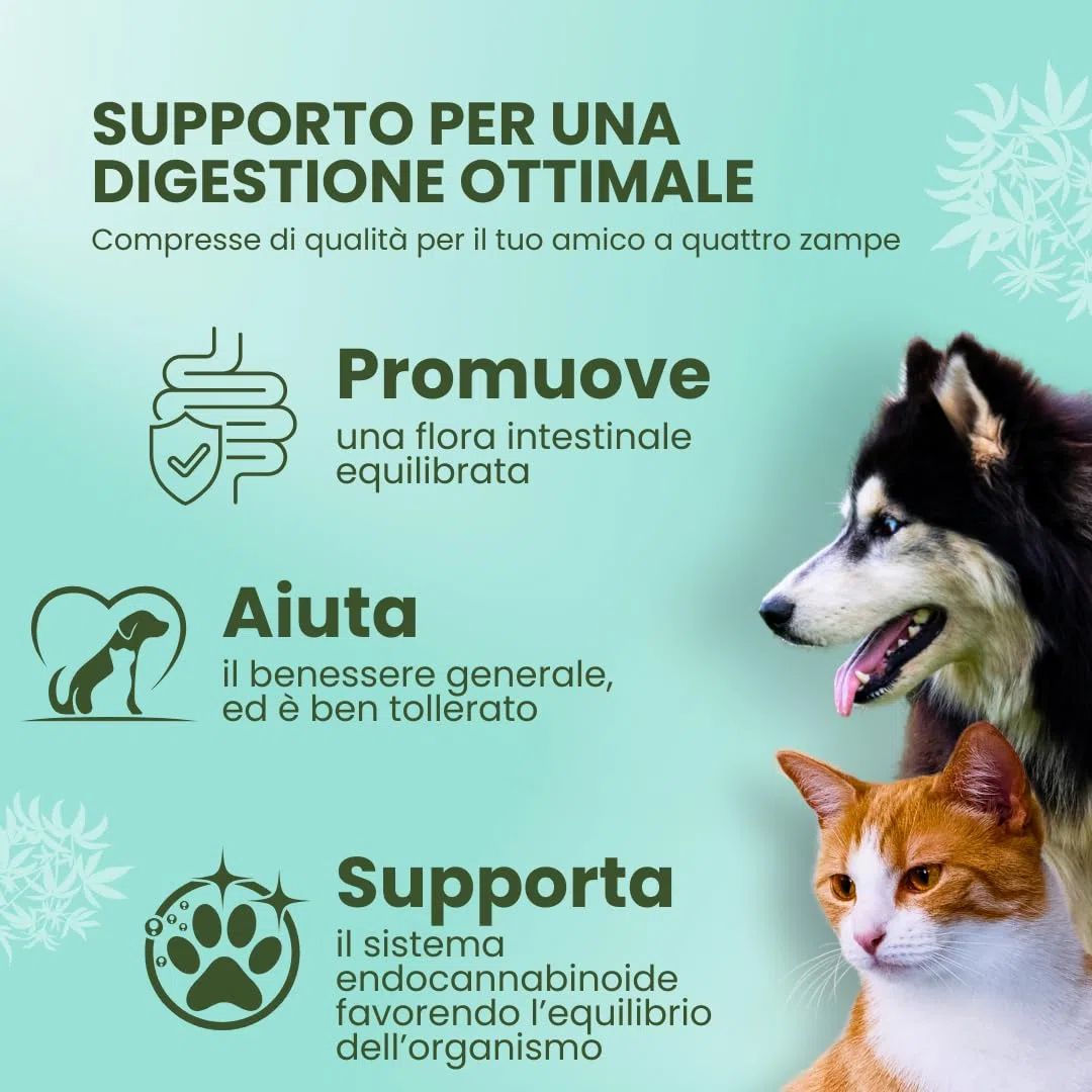 CAMON | Canahelp Compresse, Alimento Complementare per Cani e Gatti, Supporta la Crescita e il Mantenimento in Salute dell'Organismo, 225 Compresse da 180g
