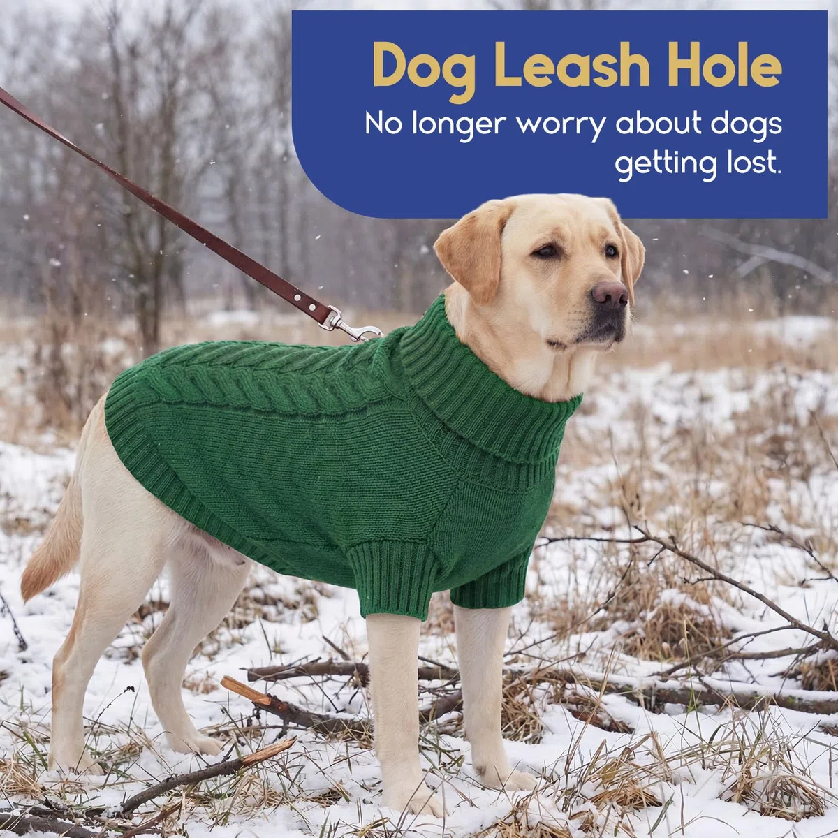 ASENKU Maglione Invernale Cane Felpa per Cani di Taglia Media, Maglioncino Cane con Collo Alto Abbigliamento Cappotto Pullover M