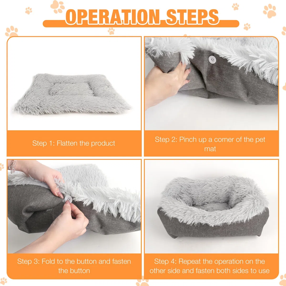 Coperta Autoriscaldante per Gatti Cani, Soffice Coperta Autoriscaldante per Gatti, Coperta Riscaldata per Gatti Senza Cavo, Cuccia per Gatti 2 in 1 Cuccia per Gatti, Coperta Termica Lavabile