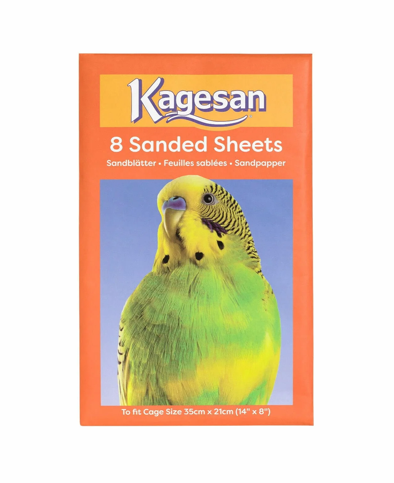 3 PACK Kagesan, fogli di carta sabbiata per gabbie per uccelli, 24 fogli, 35 x 21 cm, 14 x 8 cm