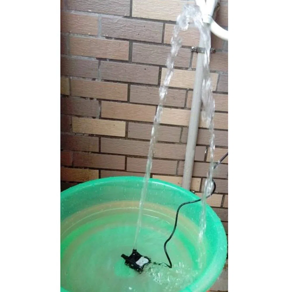Decdeal Ultra-silenzioso mini DC12V Micro Pompa Acqua Olio impermeabile sommergibile Fontana Acquario di circolazione 240L / H 5W Ascensore 3M 0~100 ℃