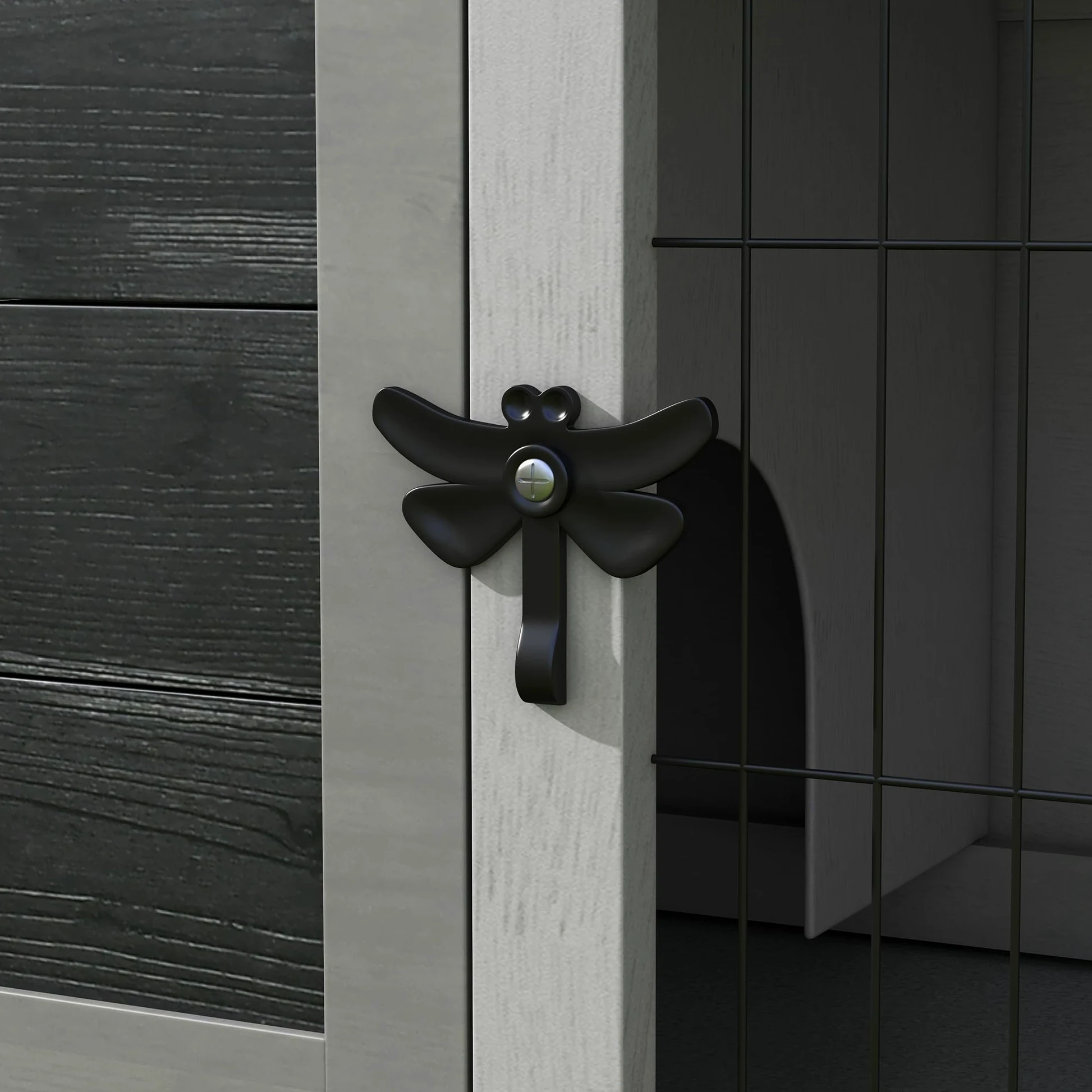 PawHut Gabbia in legno per porcellini d'India, gabbia per piccoli animali con vassoio e tetto, grigio