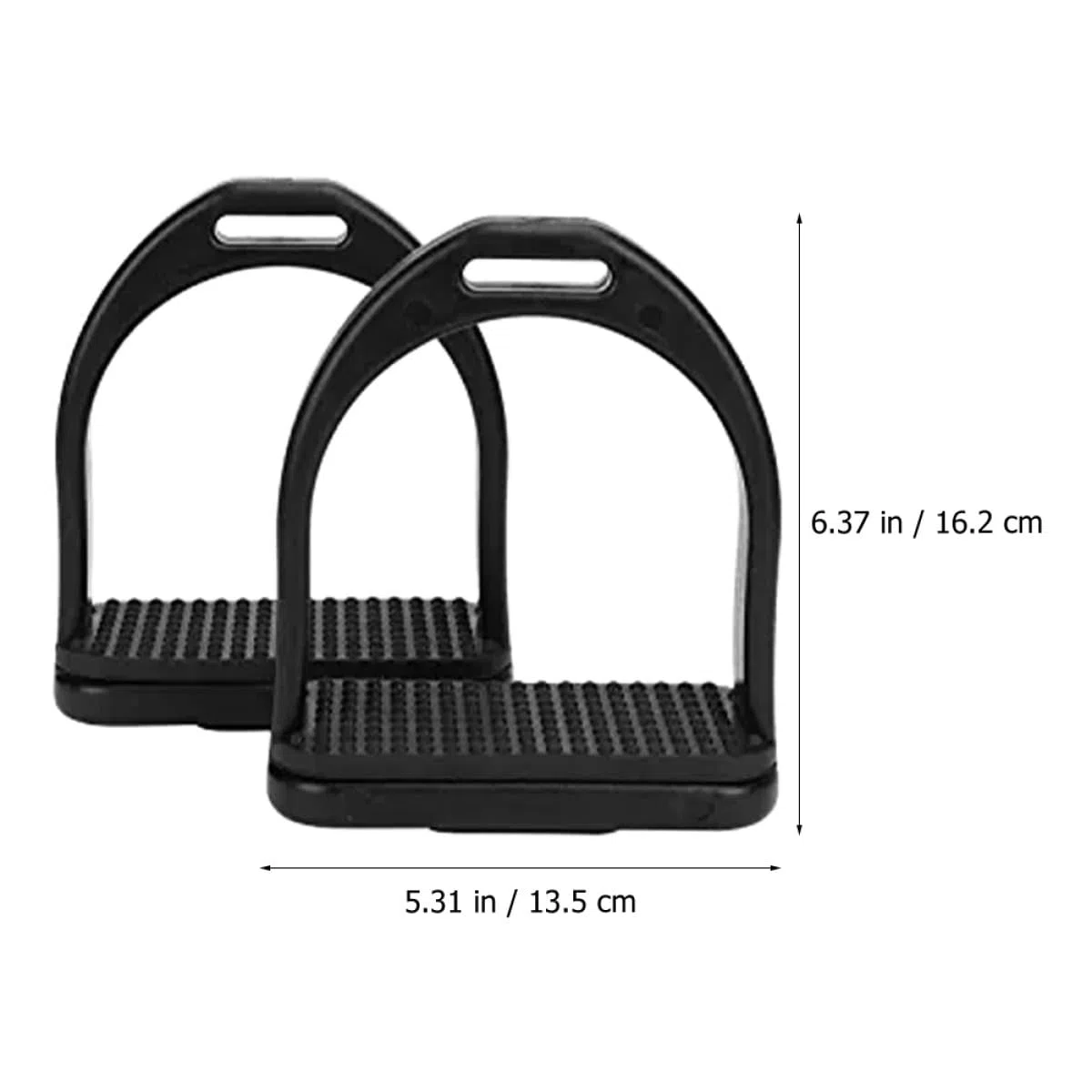 Uonlytech Staffe Antiscivolo per Equitazione 2 Pezzi in Plastico Nero, Resistenti All'usura Struttura Semplice, Facili da Montare per Riding Sicuro