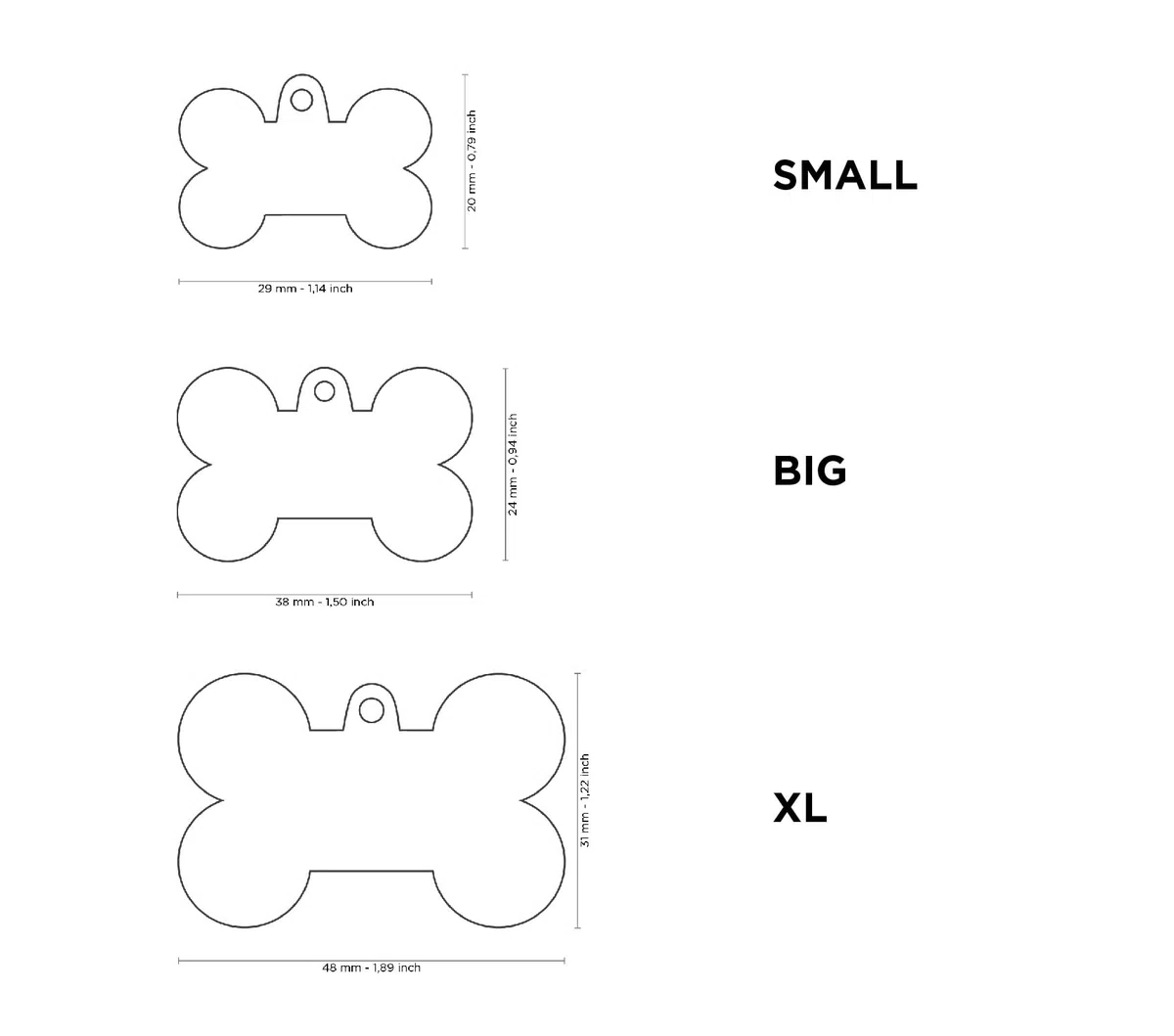 MyFamily Medaglietta per Cane Personalizzata Made in Italy, Osso Grande, Targhetta Cane con Incisione Gratis, Smaltata a Mano in Metallo, Collezione Rainbow
