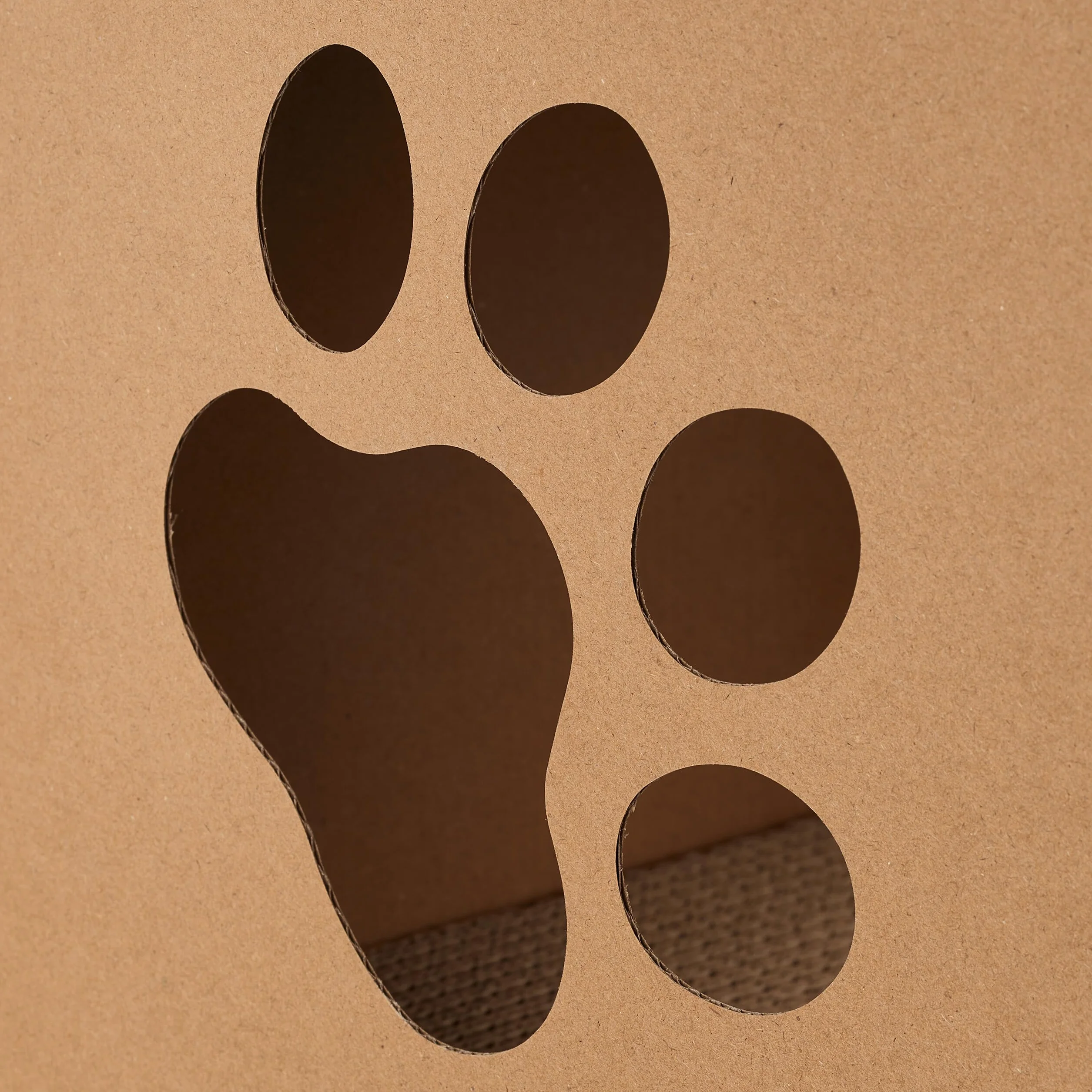 Relaxdays Casetta per Gatti, Cuccia di Cartone, Scatola Gioco Animali Domestici, Tiragraffi HLP 30x30x30,5 cm, Marrone