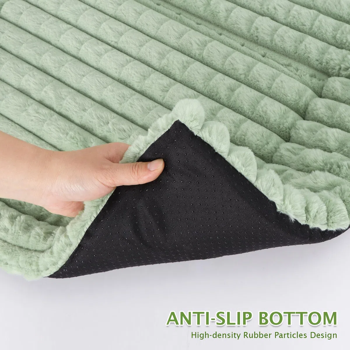BVAGSS Cuscino per Cani, Ultra Morbido Materassino Lavabile per cani, Base Antiscivolo,Ortopedico Letto per cani Cuscino Cane XH082 (75x50cm,Verde)