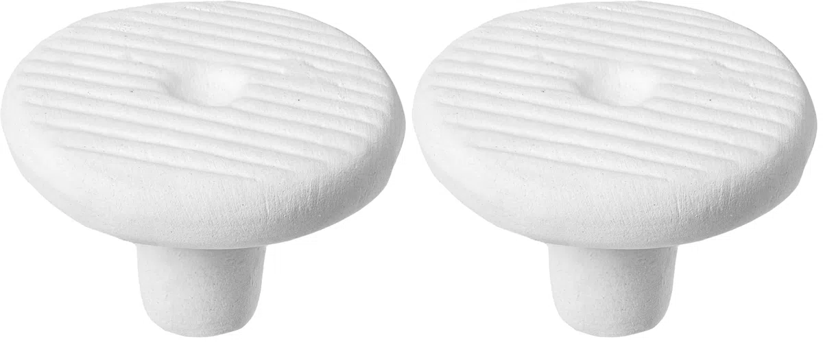 ARKA myREEF®-Plug | 30 mm | Round | 12 Pezzi | Pietre in Ceramica per Le talee di Corallo in Qualsiasi Acquario Marino | incl. Fessure per Una Tenuta ottimale | Facile da Lavorare (Confezione da 2)