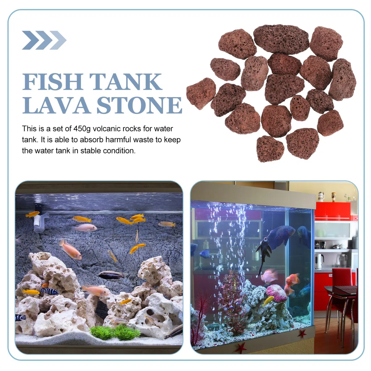 iplusmile Rocce Vulcaniche per Acquario 6X6X6 Cm Materiale Filtrante Naturale per Acqua E Marina Pietre Laviche per Filtro E Decorazione Subacquea per Serbatoio di Pesce