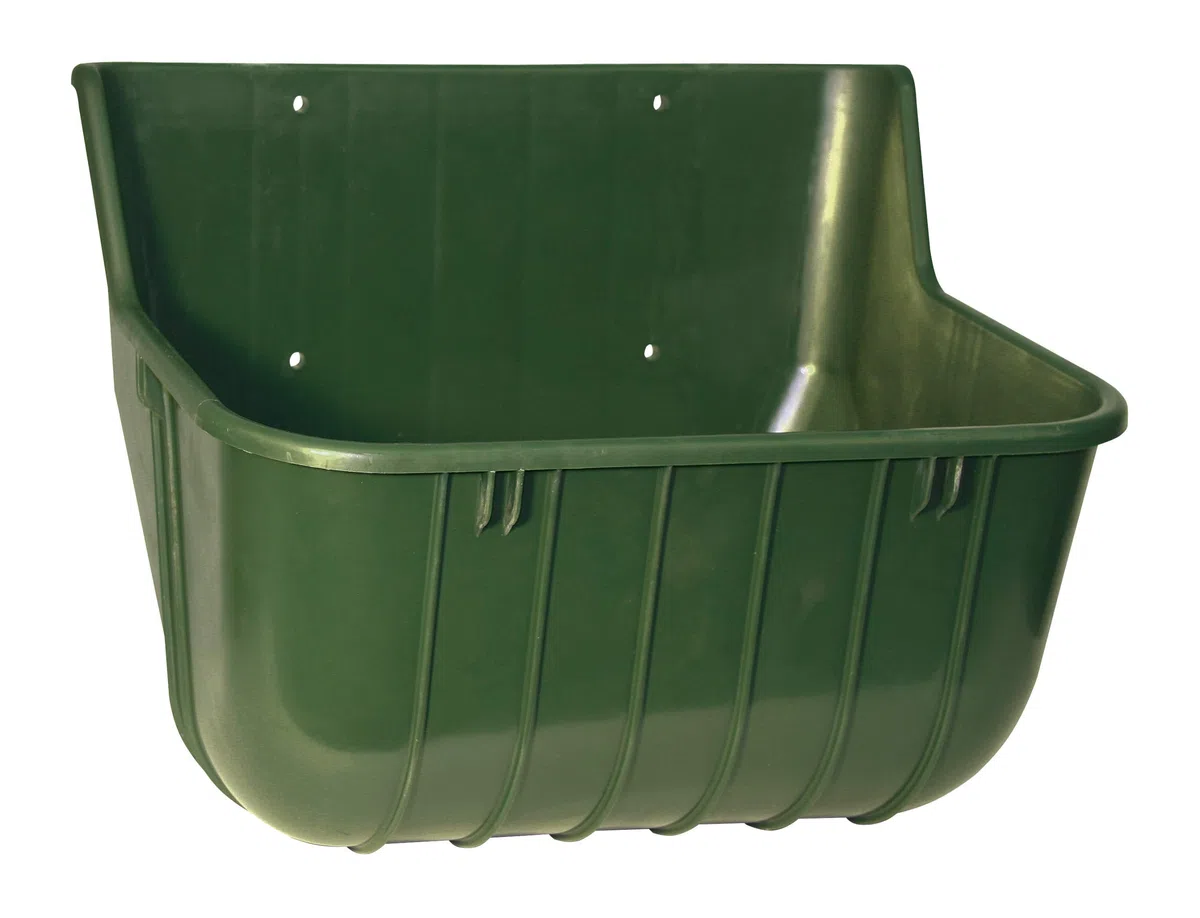 Kerbl, Mangiatoia in plastica Rettangolare per Cereali per bovini e Cavalli, Senza Bordo, ca. 15 l, codice: 3258