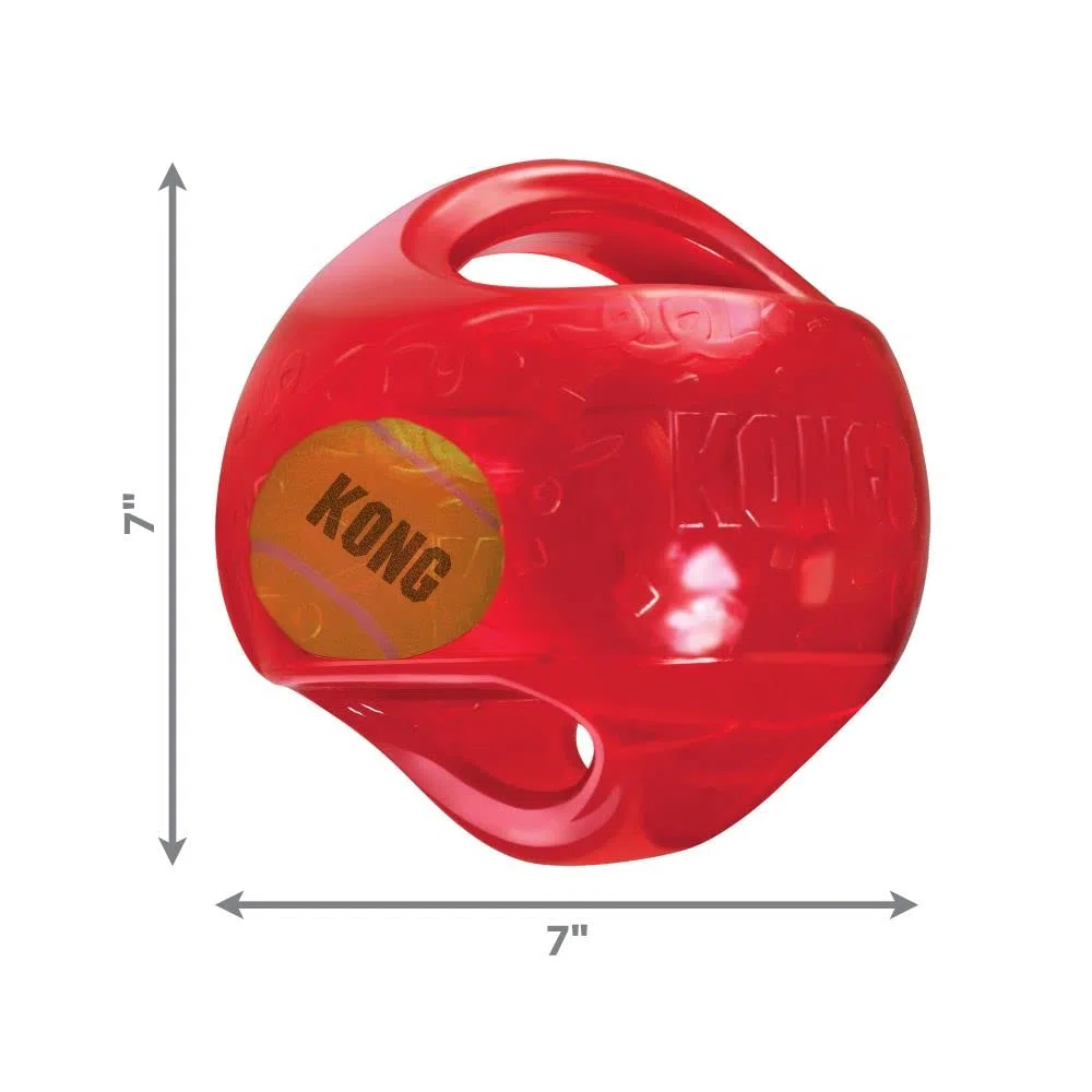 KONG Jumbler Ball - Giocattolo Da Recuperare - Con Pallina Da Tennis - Per Cani E Cuccioli - Per Cani Di Taglia Grande/XL