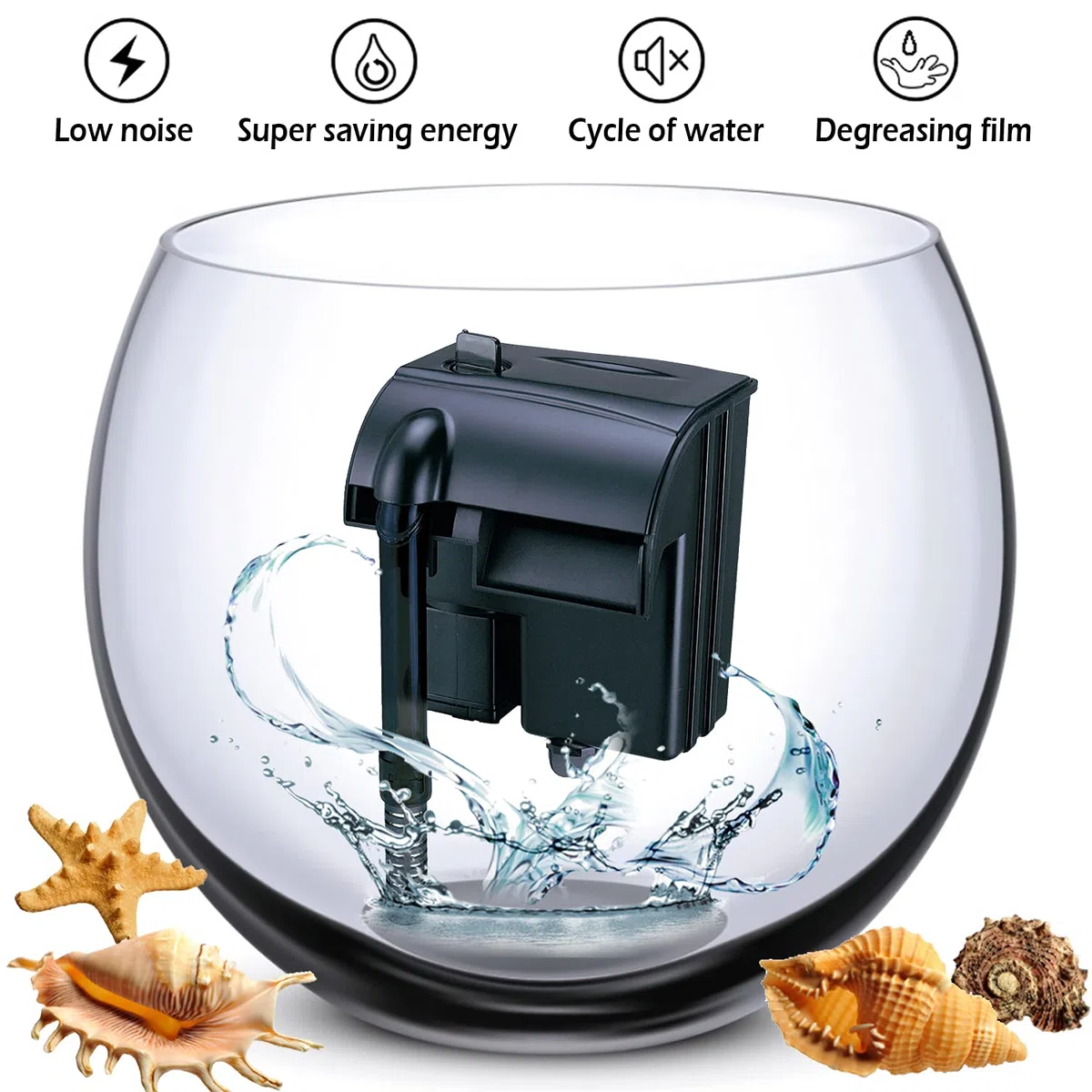 BPS Filtro Professionale per Acquario Filtro Esterno a Zaino per Acquario Risparmio Energetico 3.2W 290L / H BPS-6021A