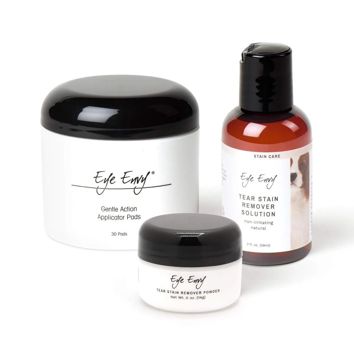 Eye Envy Kit per smacchiare lacrima del Cane | Tear Stain Essentials in Un Kit in Un Sistema a 2 Fasi | Dura 30-45 Giorni | Soluzione 2 Once fluide
