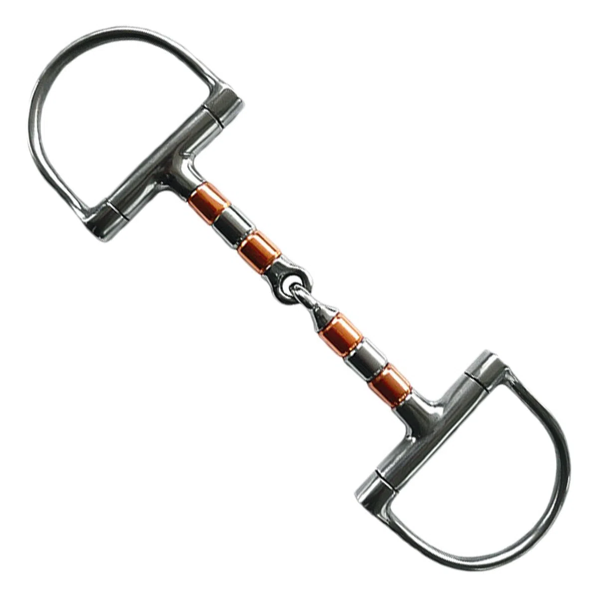 da addestramento per , con anello a D con bocca a rullo in rame, punta singola per equitazione e allenamento