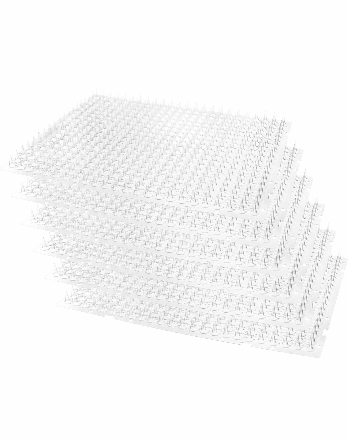 QWORK® Confezione da 6 tappetini repellenti per Gatti Trasparenti 34x42 cm, Tappetino Chiodato per respingere i Gatti in Interni ed Esterni
