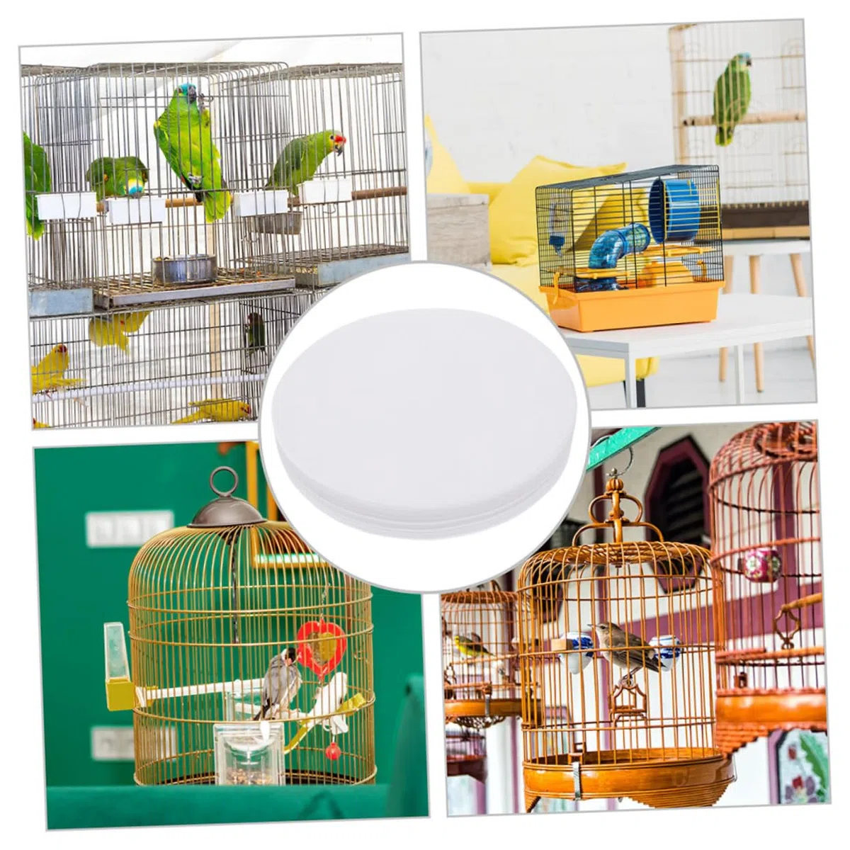 TOYANDONA 100 Fogli Pad per Gabbie Uccelli per Parakeet Calopsitta e Pappagalli Resistente all Usura Facile Smaltimento e Assorbimento per Gabbie