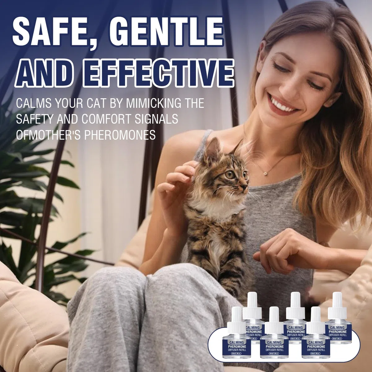 Feromoni Gatto Per Gatti Diffusore Tranquillante Di Calmante Antistress Repellente Per Gatti Irrequieti Feromoni Felini Feromoni Rilassanti E Tranquillanti Rilassanti 6x Ricariche Da 48 Ml Insapore