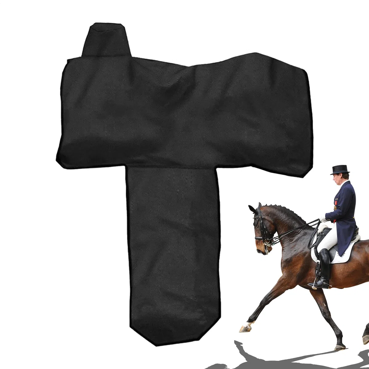 Coprisella Western Impermeabile Custodia Antipolvere Antigraffio per Selle Standard con 6 Cinghie Elastiche