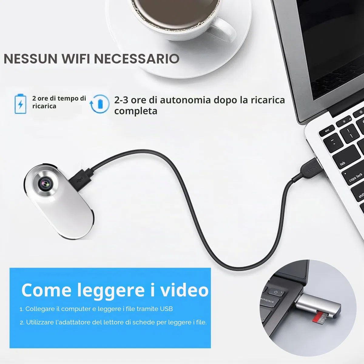 HD 1080P Cat Camera Collare con Registrazione Video, Mini Macchina Fotografica Wireless Sportiva, Piccole Telecamere di Azione, Corpo Camera per Pet Supplies, Articoli per