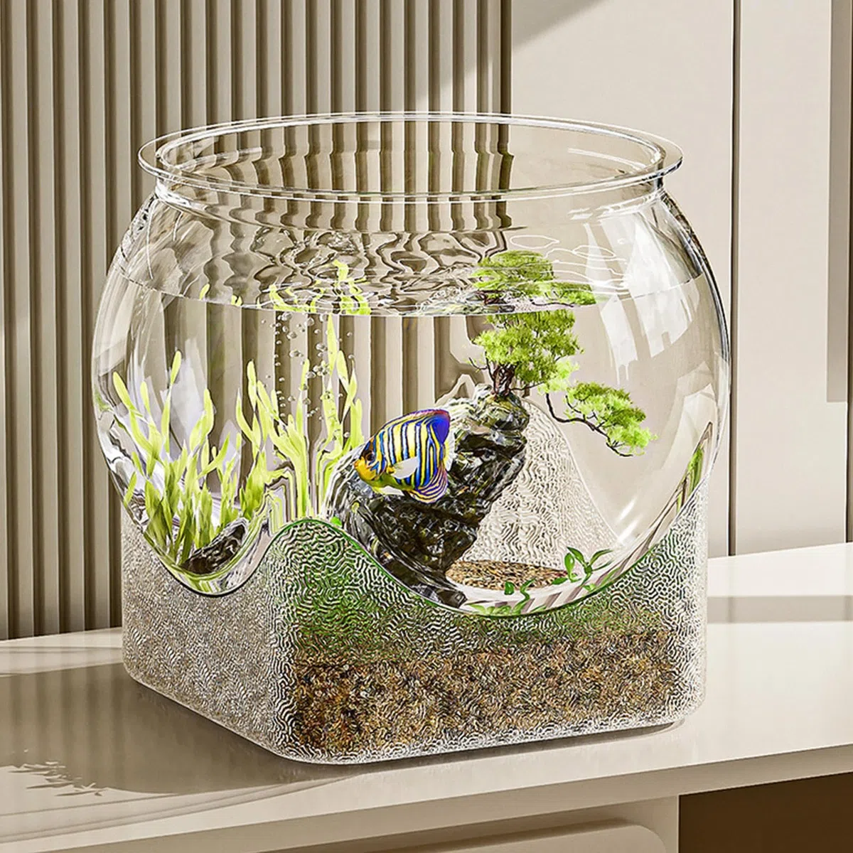 Acquario Rotondo - Acquario, Acquario A Forma Di Ciotola |. Acquario Per Betta Acquario Per Acquario Per Betta Vaso Decorativo Per Pesci Per Acquario