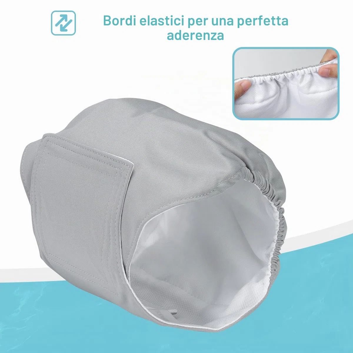 [3 Pezzi] Avont Pannolini Cani Maschi, Fascia Igienica per Cane Maschi Altamente Assorbenti, Mutandina per Cane, Impermeabile e Riutilizzabili, Lavabili in Lavatrice -XXL